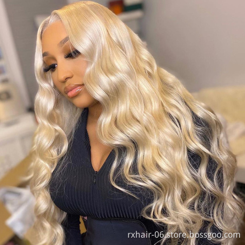 ISEE Wholesale 13X4 Pre Plucked Transparent Lace Front Wig Human Hair,Blonde 613 HD Full Lace Human Hair Wig For Black Women